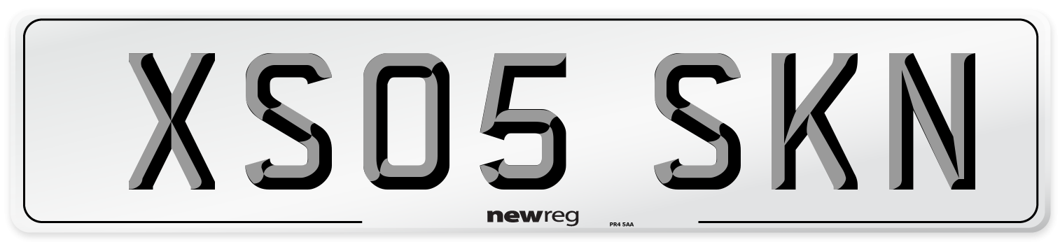 XS05 SKN Number Plate from New Reg